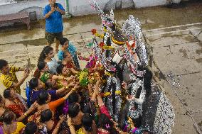 Last Day Of Durga Puja Festival In India.