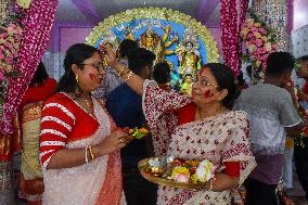 Last Day Of Durga Puja Festival In India.