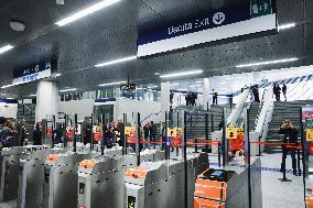 The Opening Of The Entire Section Of The M4 Blu Line From San Cristoforo To Linate In Milan