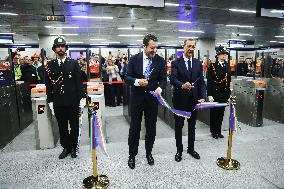 The Opening Of The Entire Section Of The M4 Blu Line From San Cristoforo To Linate In Milan