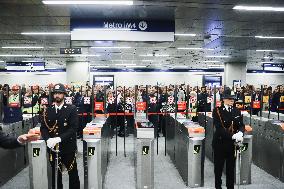 The Opening Of The Entire Section Of The M4 Blu Line From San Cristoforo To Linate In Milan