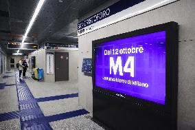 The Opening Of The Entire Section Of The M4 Blu Line From San Cristoforo To Linate In Milan