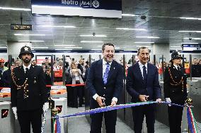 The Opening Of The Entire Section Of The M4 Blu Line From San Cristoforo To Linate In Milan