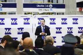 The Opening Of The Entire Section Of The M4 Blu Line From San Cristoforo To Linate In Milan