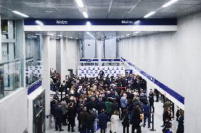 The Opening Of The Entire Section Of The M4 Blu Line From San Cristoforo To Linate In Milan