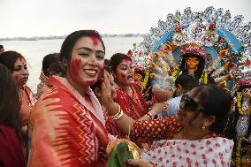 End of Durga Puja Festival Celebrations