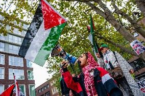 Pro-Palestinian Rally Held In Nijmegen, Netherlands.