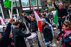 Pro-Palestinian Rally Held In Nijmegen, Netherlands.