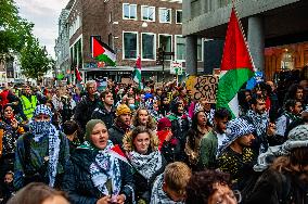 Pro-Palestinian Rally Held In Nijmegen, Netherlands.