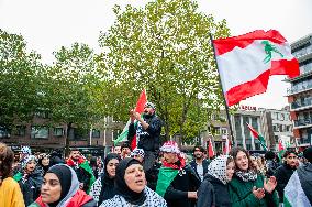 Pro-Palestinian Rally Held In Nijmegen, Netherlands.