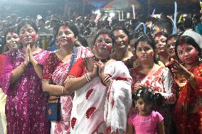 Durga Idol Immersion In Kolkata, India