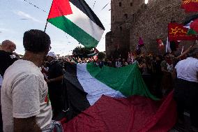 Protest In Support Of Palestinians In Rome