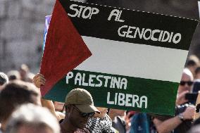 Protest In Support Of Palestinians In Rome