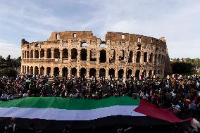 Protest In Support Of Palestinians In Rome