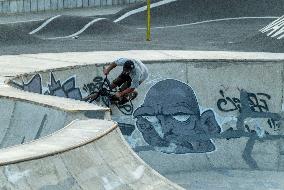 Freestyle Bicycle Competition In Tehran, Iran