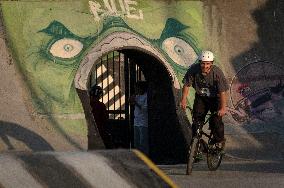 Freestyle Bicycle Competition In Tehran, Iran