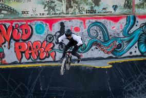 Freestyle Bicycle Competition In Tehran, Iran