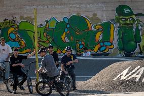 Freestyle Bicycle Competition In Tehran, Iran