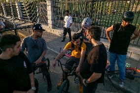 Freestyle Bicycle Competition In Tehran, Iran