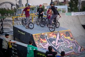 Freestyle Bicycle Competition In Tehran, Iran