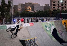 Freestyle Bicycle Competition In Tehran, Iran