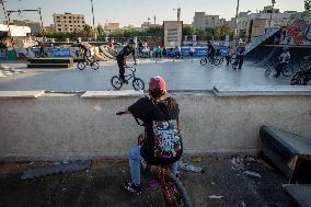 Freestyle Bicycle Competition In Tehran, Iran