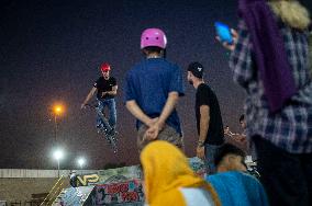 Freestyle Bicycle Competition In Tehran, Iran