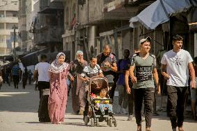 Displaced Palestinians Evacuated Jabalia - Gaza Strip