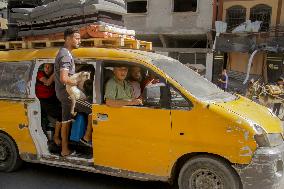 Displaced Palestinians Evacuated Jabalia - Gaza Strip