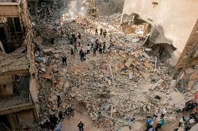 Aftermath Of Israeli Strike On Beirut Kills 22