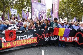 Demonstration To Denounce Rent Prices - Madrid