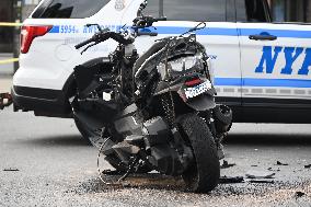 Two People Killed And One Person Injured In Vehicle Vs. Motorcycle Accident In Manhattan New York