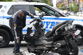 Two People Killed And One Person Injured In Vehicle Vs. Motorcycle Accident In Manhattan New York