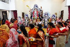 Sindoor Khela Celebration At Durga Puja Festival - Ajmer