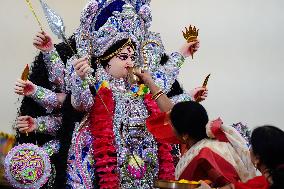 Sindoor Khela Celebration At Durga Puja Festival - Ajmer