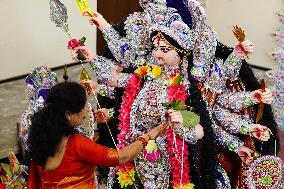 Sindoor Khela Celebration At Durga Puja Festival - Ajmer