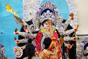 Sindoor Khela Celebration At Durga Puja Festival - Ajmer