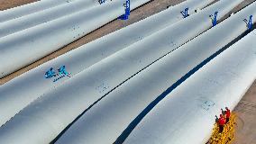 Wind Turbine Blades Production in Zhangye