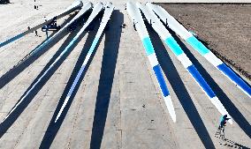 Wind Turbine Blades Production in Zhangye