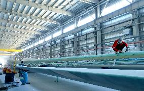 Wind Turbine Blades Production in Zhangye