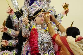 Sindoor Khela Celebration At Durga Puja Festival - Ajmer