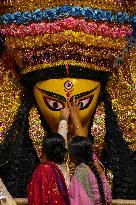 Last Day Of Durga Puja Festivities In Kolkata.