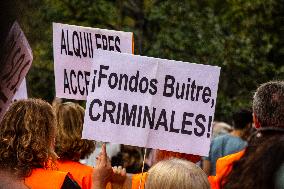 Demonstration In Madrid To Denounce Rent Prices