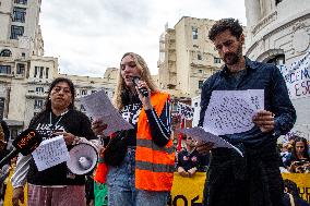 Demonstration In Madrid To Denounce Rent Prices