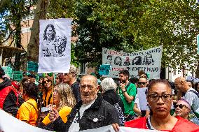 Demonstration In Madrid To Denounce Rent Prices