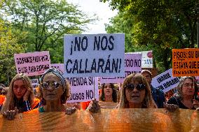 Demonstration In Madrid To Denounce Rent Prices