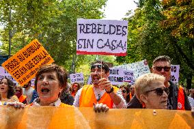 Demonstration In Madrid To Denounce Rent Prices