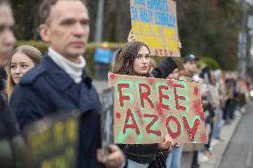 Protest Demanding To Free Ukrainian War Prisoners