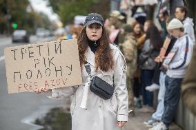 Protest Demanding To Free Ukrainian War Prisoners