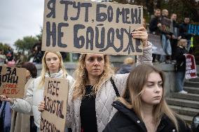 Protest Demanding To Free Ukrainian War Prisoners